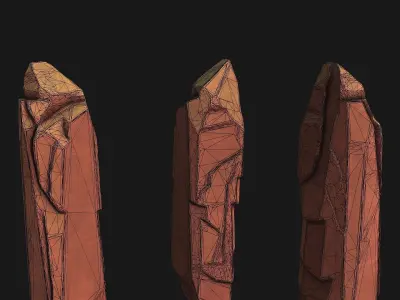Stylized Rock Model Free low-poly 3D model