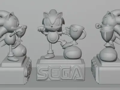 F1 Sonic Trophy - Sega Sponsor 3D model