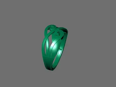 Women Ring Plain Ring Ready STL 3DM Models Womens Rings 3D print model 28