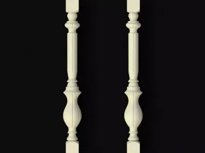 baluster two pillars 3D model