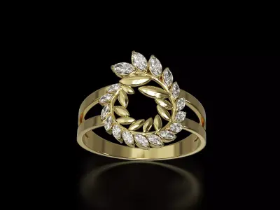 Radiant Vine Ring 3D print model