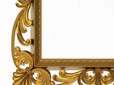 Carved Picture Frame 3D model 3D model