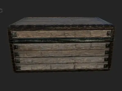 Suitcase Trunk Low-poly 3D model