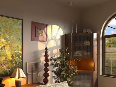Living room 3D model 54
