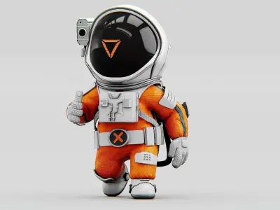 TOON ASTRONAUT CV-200  Rigged for Unreal Engine - Unity - MIXAMO 3D model