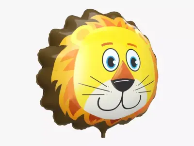 Foil decoration balloon 07 Lion 3D model