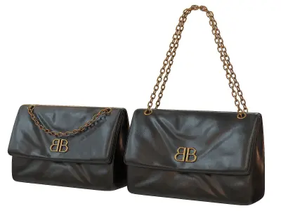 Balenciaga Monaco Medium Chain Bag 3D Model Pack