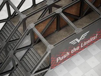  Bridge Racing Track Game 3D model Low-poly Low-poly 3D model