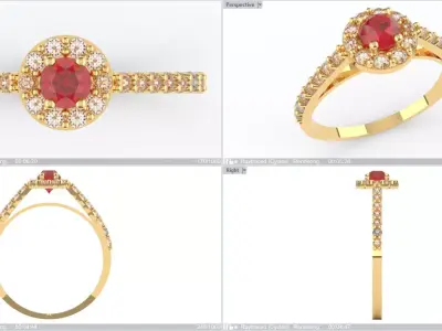 Digital Preciousness Custom-made ring in 3D modeling 3D print model purchase