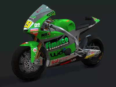 Bike Racing FTR600 Low-poly 3D model