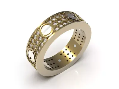 Luxury eternity cad jewelry ring model rr0069 3D print model