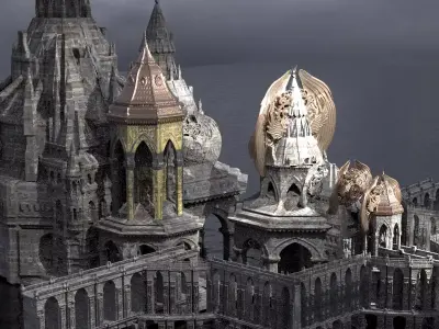 Steampunk Medieval Towers kit bash 3D model