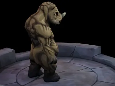 Rhino Stormer Low-poly 3D model