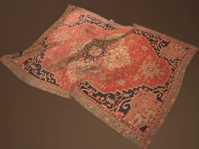 Antique Carpet -PBR Game Ready 3D model Low-poly 3D model