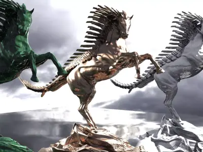 Cyborg Horse  3D model