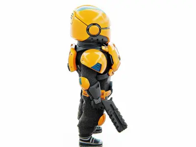 TOON TROOPER AHILON Rigged for Unreal Engine - Unity - MIXAMO 3D model