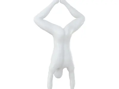 Male mannequin standing on hands 124 3D model