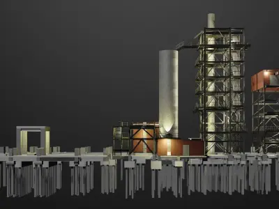 Industrial building 005 3D model