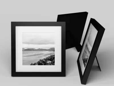 Modern Picture Frame - Seaside Photo 3D model