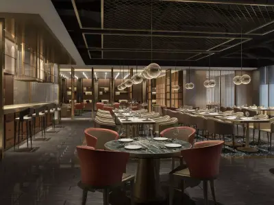 restaurant interior scenes 3D model