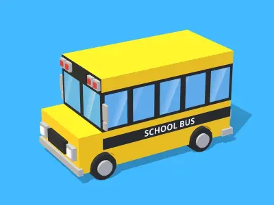 VEHICLE PACK - SIMPLE TOON VOLUME 1 Low-poly 3D model