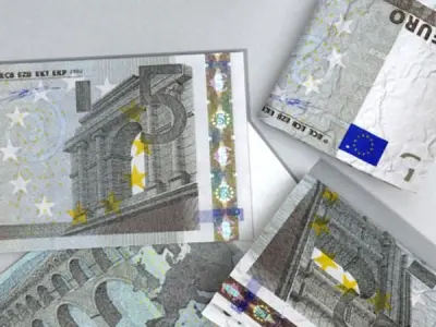 5 Euro Paper Money 3D model