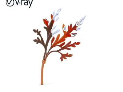 Decorative Leaf Model Pack with Detailed Textures Low-poly 3D model