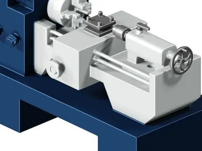 Educational Lathe Machine Toy 3D model