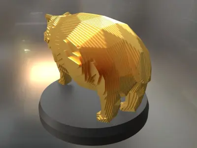 Parametric Hippo Low-poly 3D model