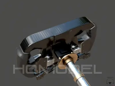 Indy Car Steer Wheel PBR Low-poly 3D model