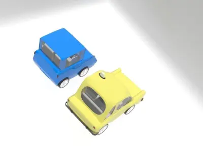 2 cars  3D model