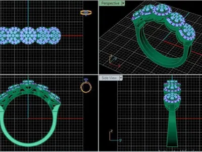 Magnificent ring Free 3D print model