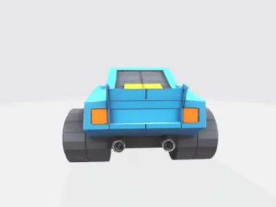 Lowpoly sport car Low-poly 3D model