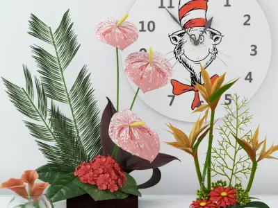 Flowers collection 02 3D model