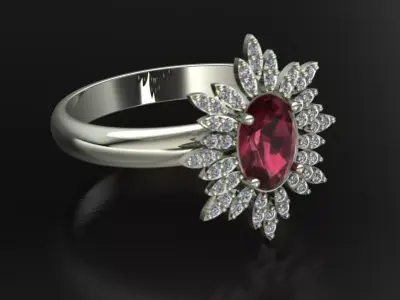 Jewel ring 3D print model