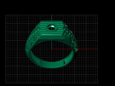 Print Ready STL 3DM  Gents Rings Diamond Men Ring  3D print model 28