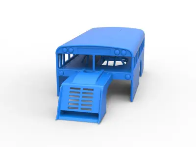 Shell of Outlaw Figure 8 Modified as School bus Scale 1 to 25 3D print model