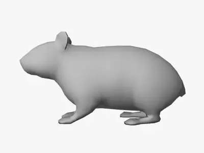 Low Poly Hamster Low-poly 3D model
