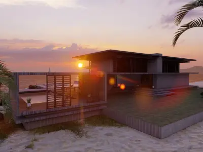 Casa Scene-villa-modern house 3D model