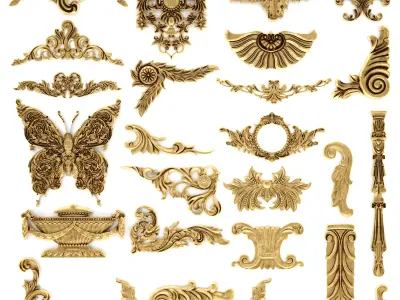 Cartouches SET 31 3D model