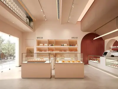 Bakery Patisserie Shop Low-poly 3D model