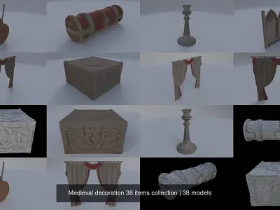Medieval decoration 38 items collection