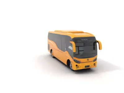 Golden Coach Bus model pack Low-poly 3D model