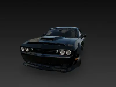 dodge helleat 3d car game asset  realistic model 3D model