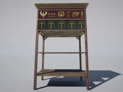 Egyptian table Low-poly 3D model