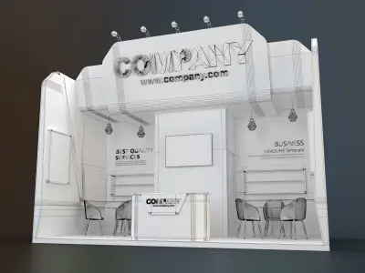 EXHIBITION STAND CLB 18 sqm 3D model