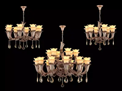 76001 Osgona Collection of Murano Glass Lamps 3D Model Pack