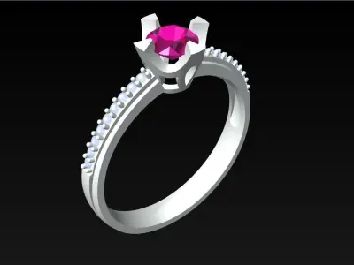Diamond Ring - Womens Rings - N717915 3D print model