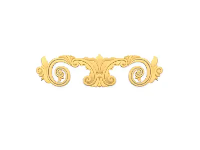 Classic carved  decor ornament 345 3D model