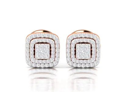 Women Earrings 3dm stl render detail  3D print model